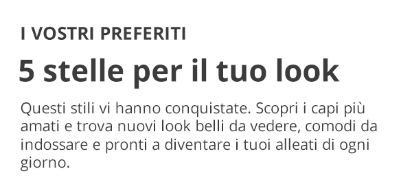 5 stelle per il tuo look