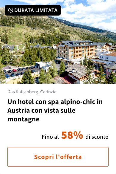 Un hotel con spa alpino-chic in Austria con vista sulle montagne