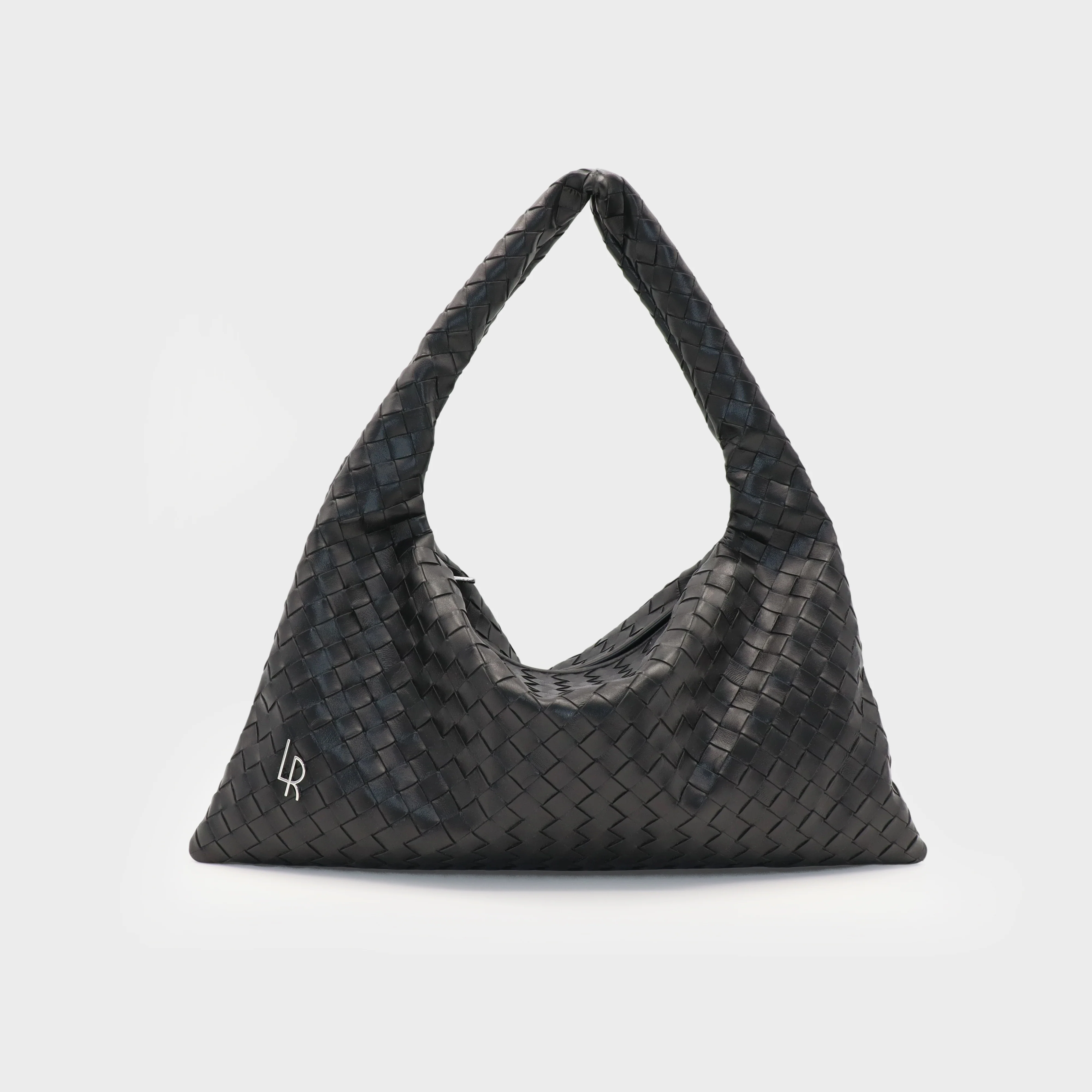 Image of ANYA intrecciata - BLACK SILVER