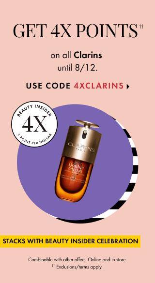 Get 4X Points on all Clarins