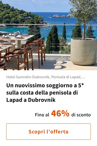 Un nuovissimo soggiorno a 5* sulla costa della penisola di Lapad a Dubrovnik