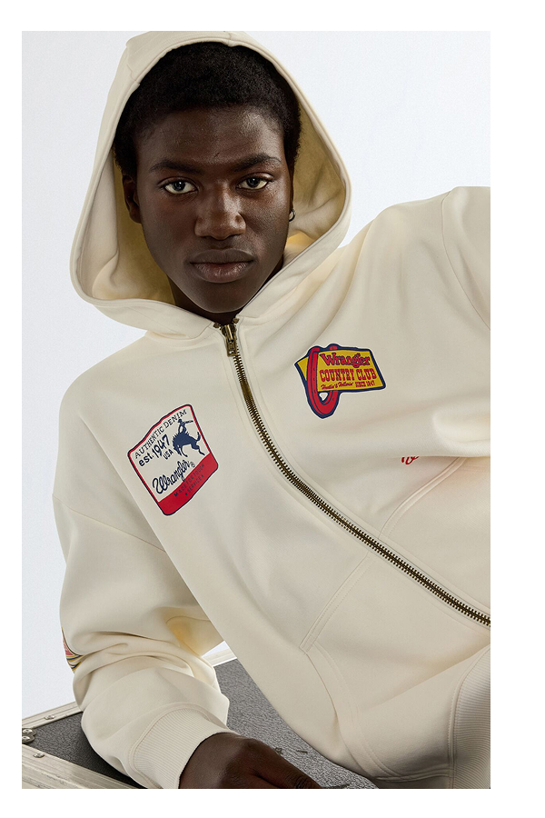 Vintage Graphic Zip Hoodie