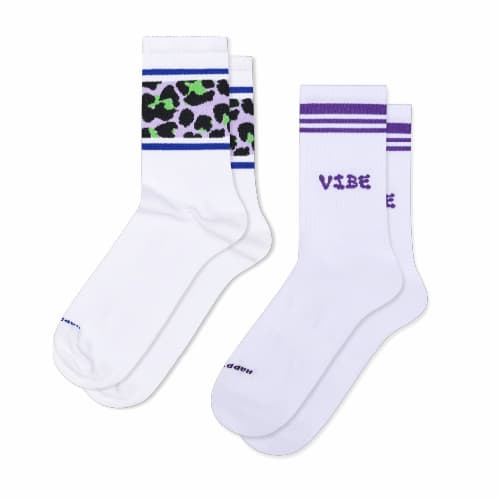 Confezione da 2 paia di calzini da ginnastica Leo Stripe