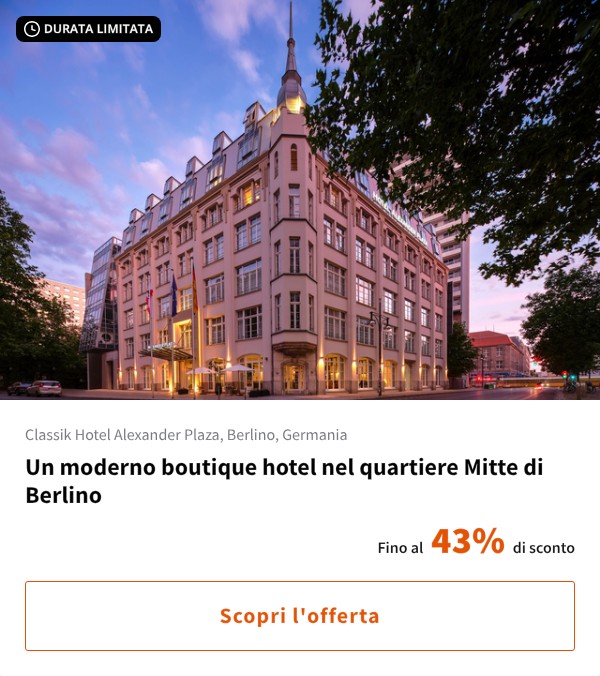 Un moderno boutique hotel nel quartiere Mitte di Berlino