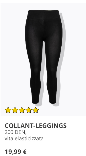 Leggings di calza da 200 den con orlo comodo