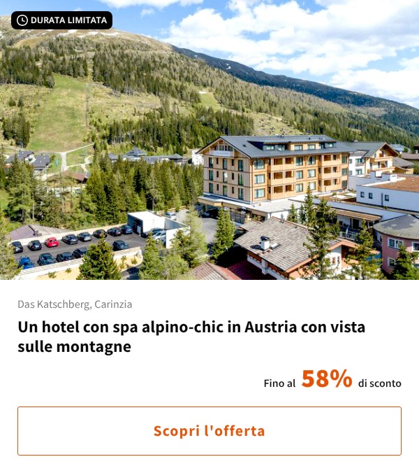 Un hotel con spa alpino-chic in Austria con vista sulle montagne