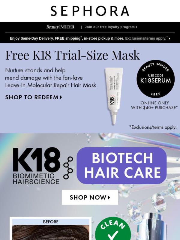 K18 hair care FTW 🏆🧬