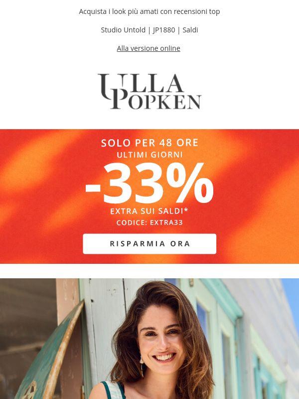 Solo per 48 ore: -33% extra sui SALDI 🎯