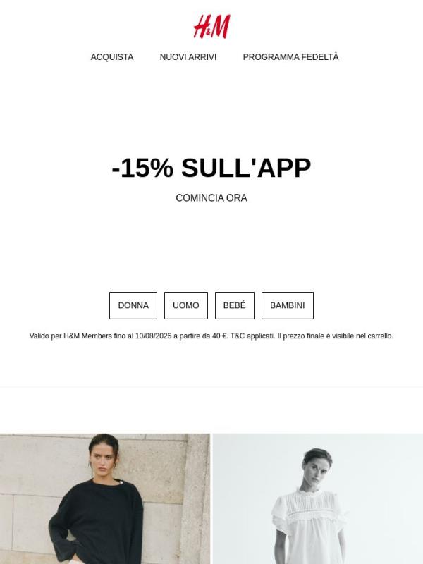 Ora: -15% sull'APP