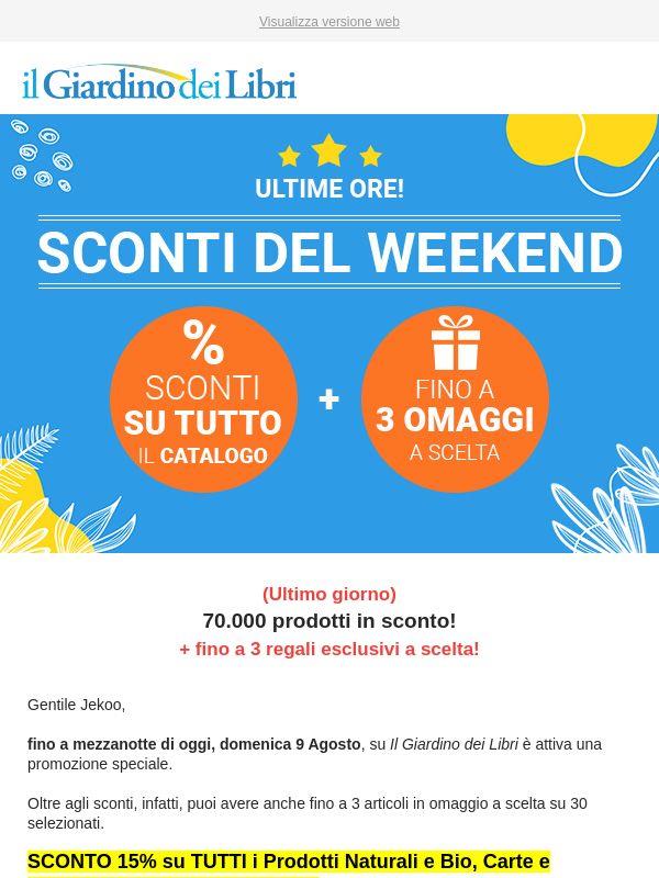 Jekoo, Sconti del Weekend su tutto + fino a 3 REGALI Esclusivi (SCADE OGGI) ⚡⏰