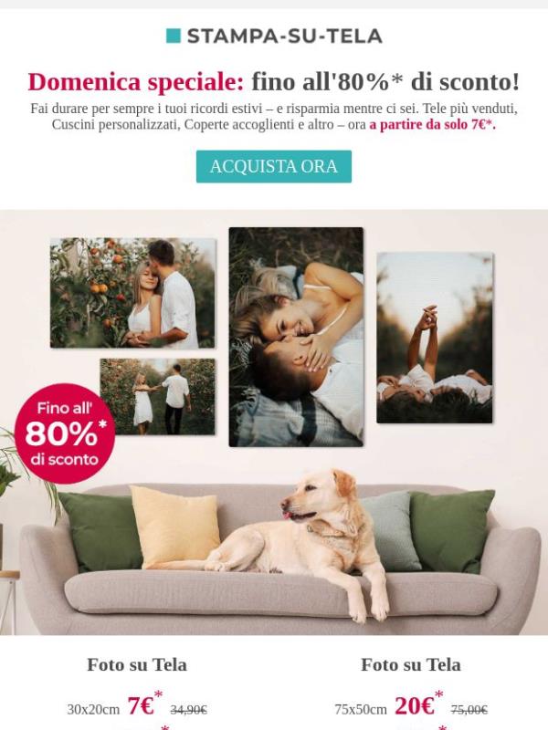 La tua offerta della domenica ti aspetta – prezzi a partire da 7€!