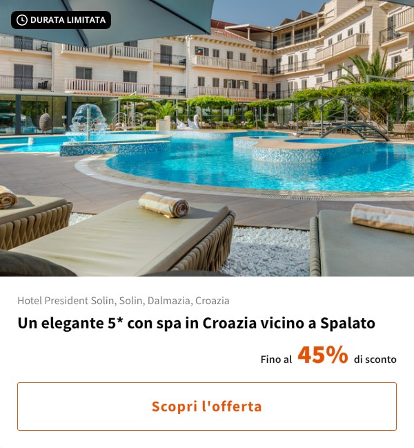 Un elegante 5* con spa in Croazia vicino a Spalato