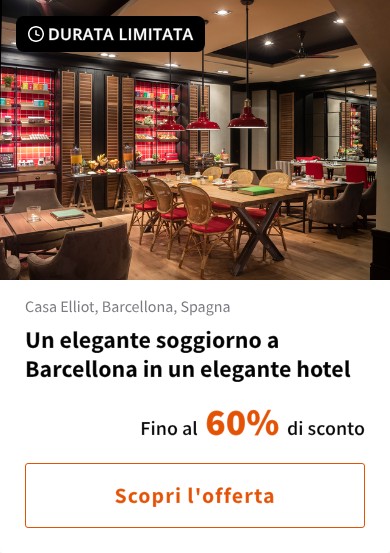 Un elegante soggiorno a Barcellona in un elegante hotel