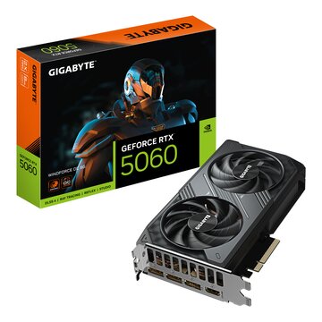 GeForce RTX 5060 WINDFORCE OC 8GB GDDR7 128bit PCI-E 5.0 3 x DisplayPort 1 x HDMI