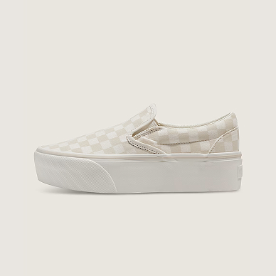 Classic Slip-On Platform Checkerboard Shoe