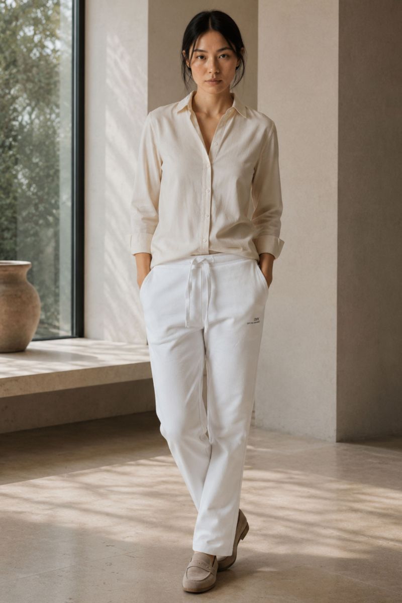 Joggers Dritti Bianco