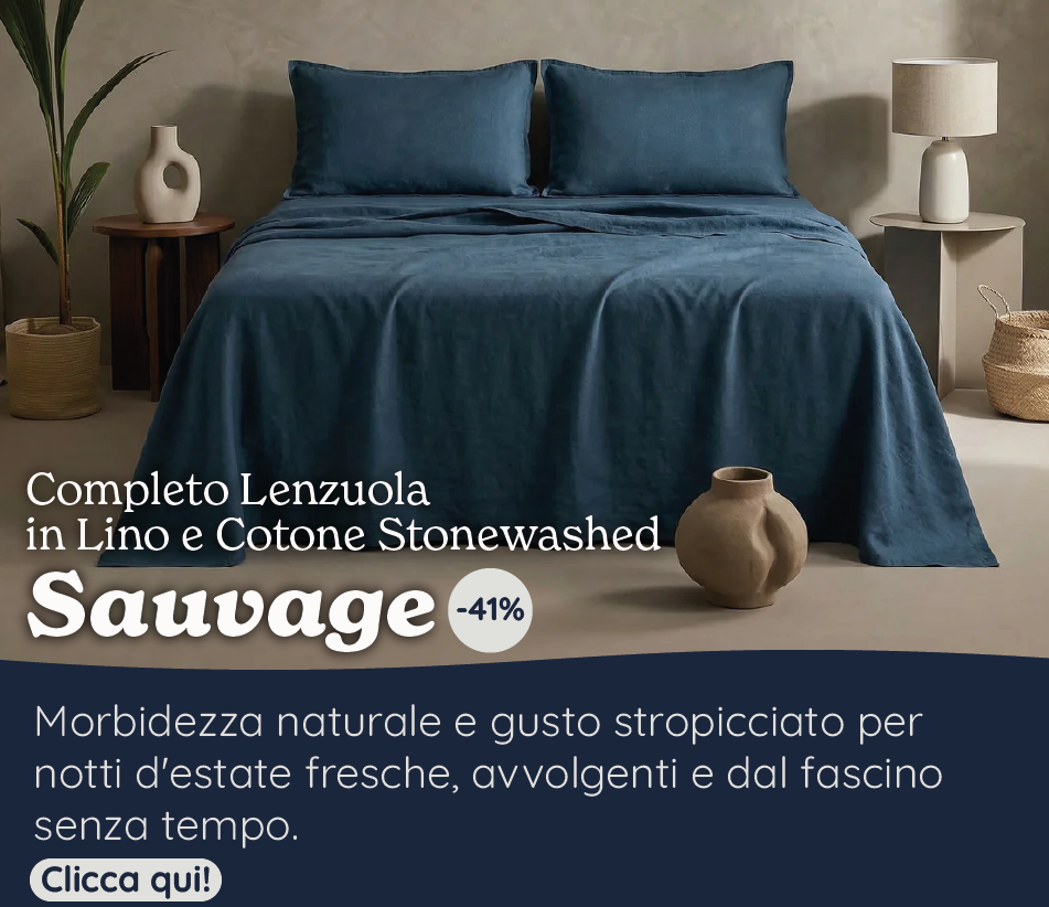 Completo Lenzuola in Lino e Cotone Stonewashed - Sauvage