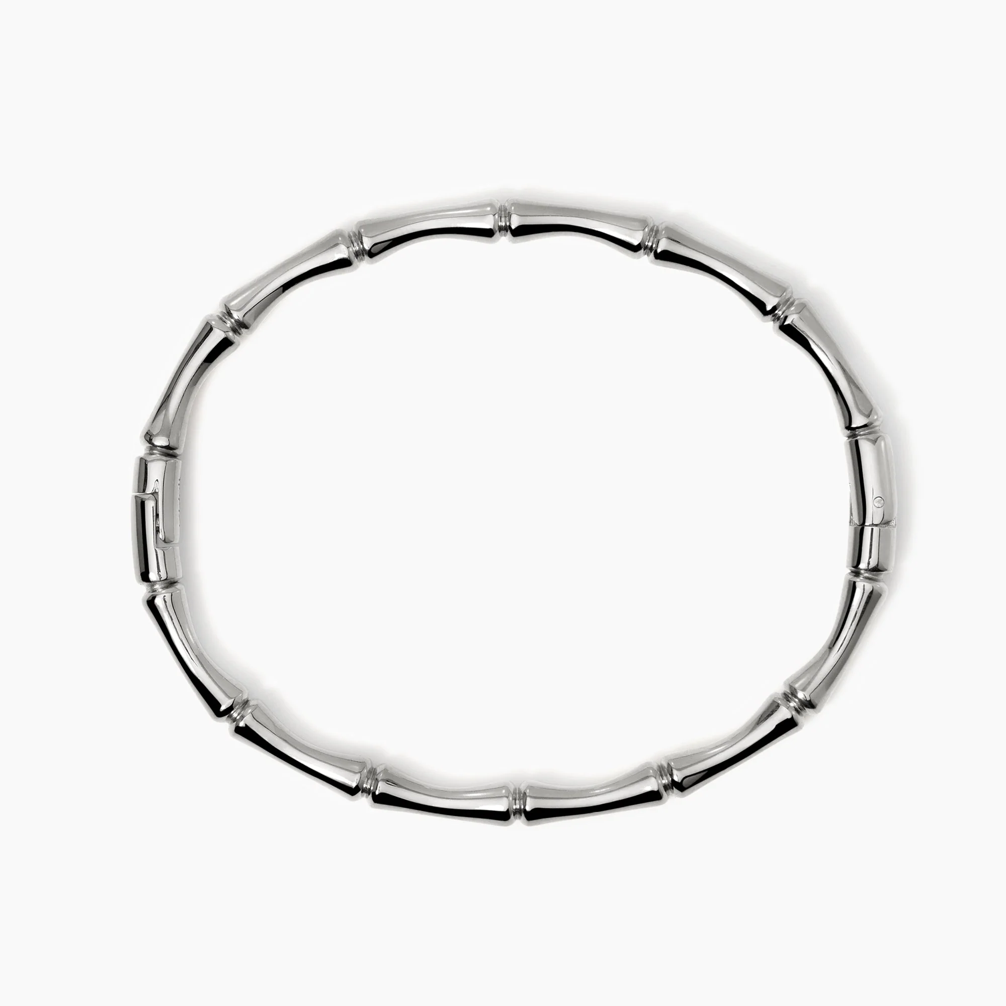 Image of Bracciale rigido effetto bambù in acciaio STYLE 20