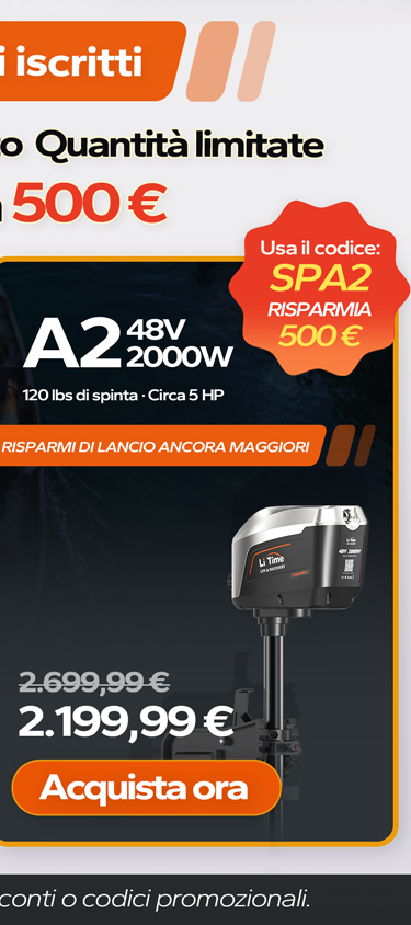 Argoseeker A2 48V 2000W in offerta lancio: risparmia 500 € con il codice SPA2.