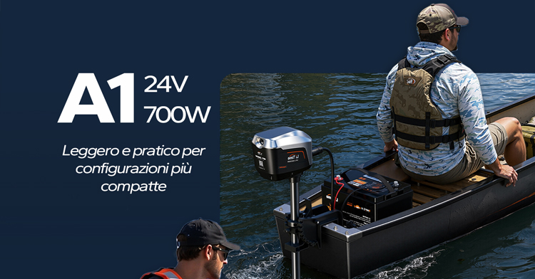 Argoseeker A1 24V 700W, leggero e pratico per configurazioni più compatte.