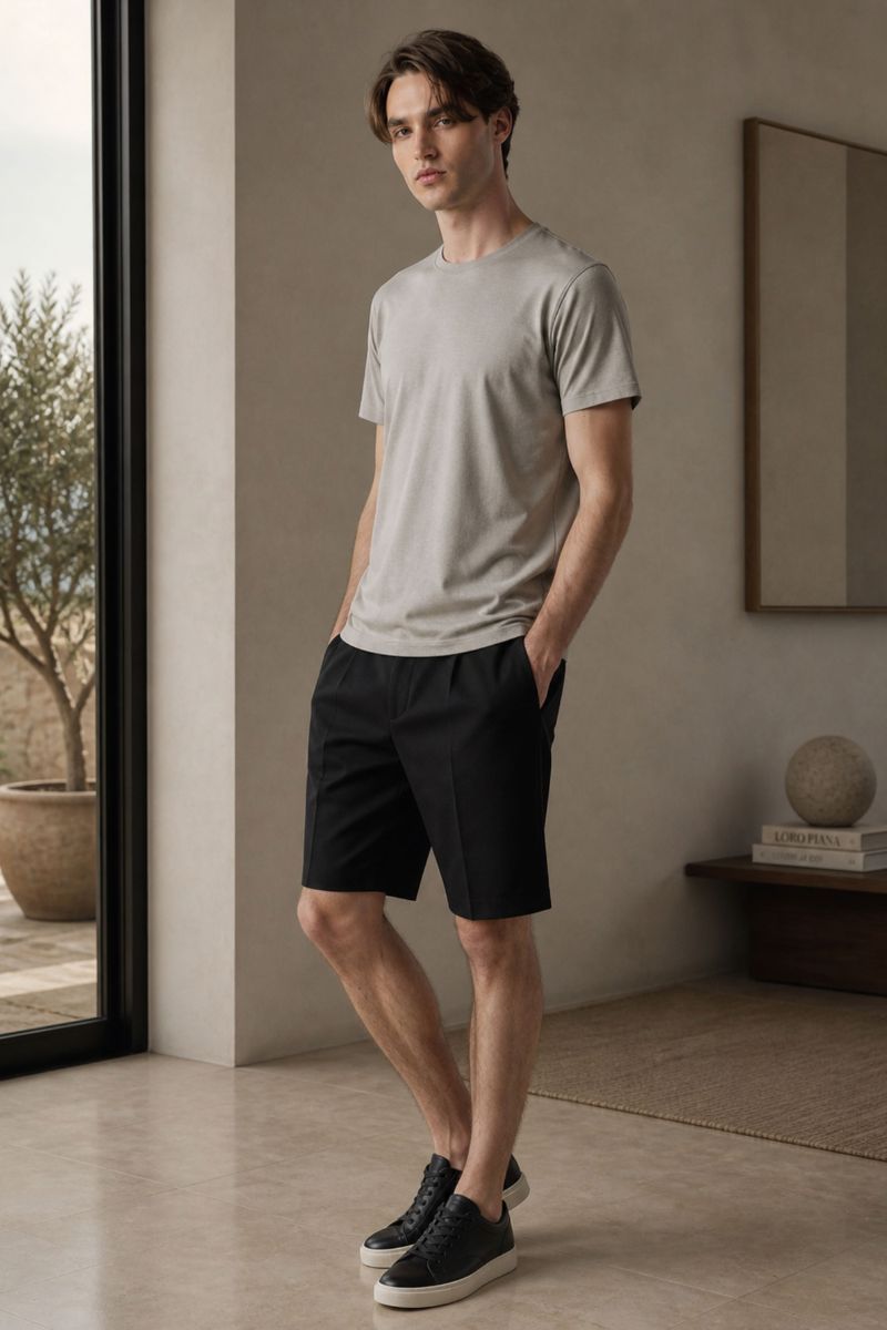Pantaloncino in Jersey Nero
