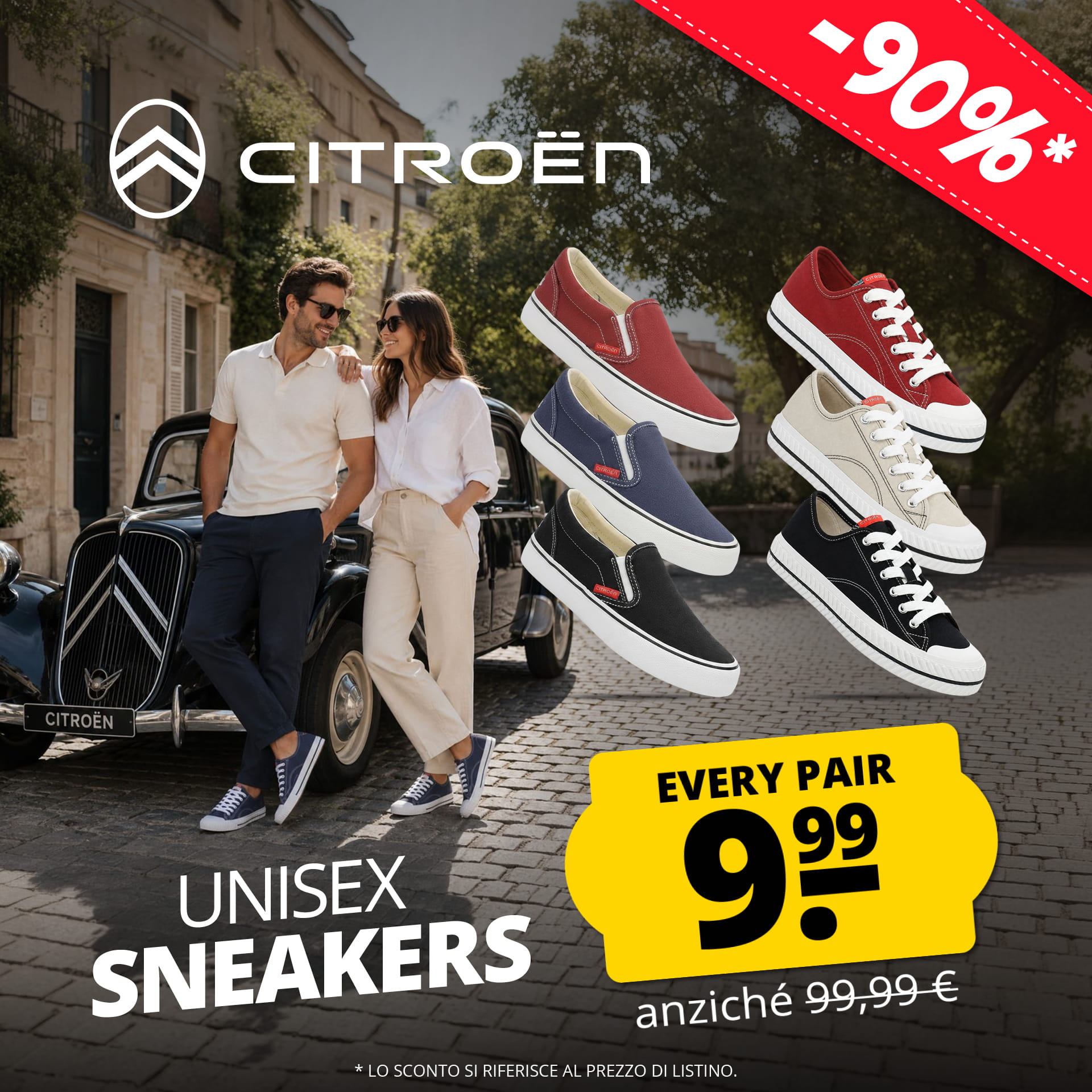 citroen unisex tela sneakers