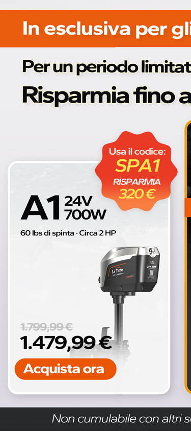 Argoseeker A1 24V 700W in offerta lancio: risparmia 320 € con il codice SPA1.