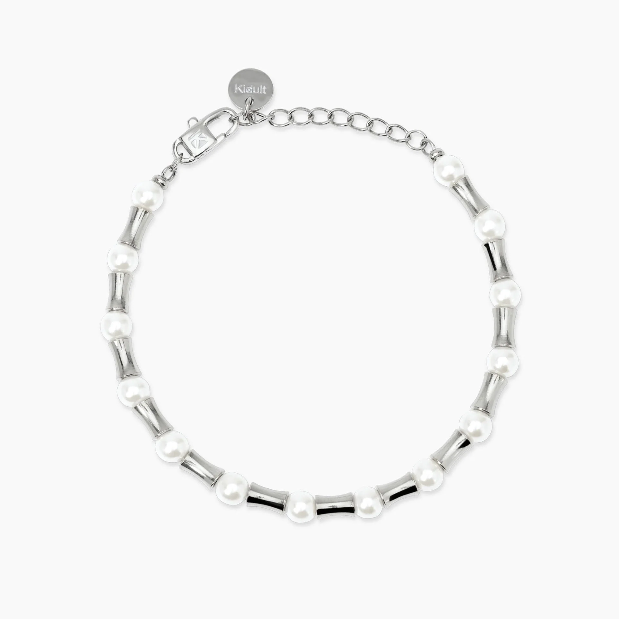 Image of Bracciale con elementi bambù e perle conchiglia STYLE 79