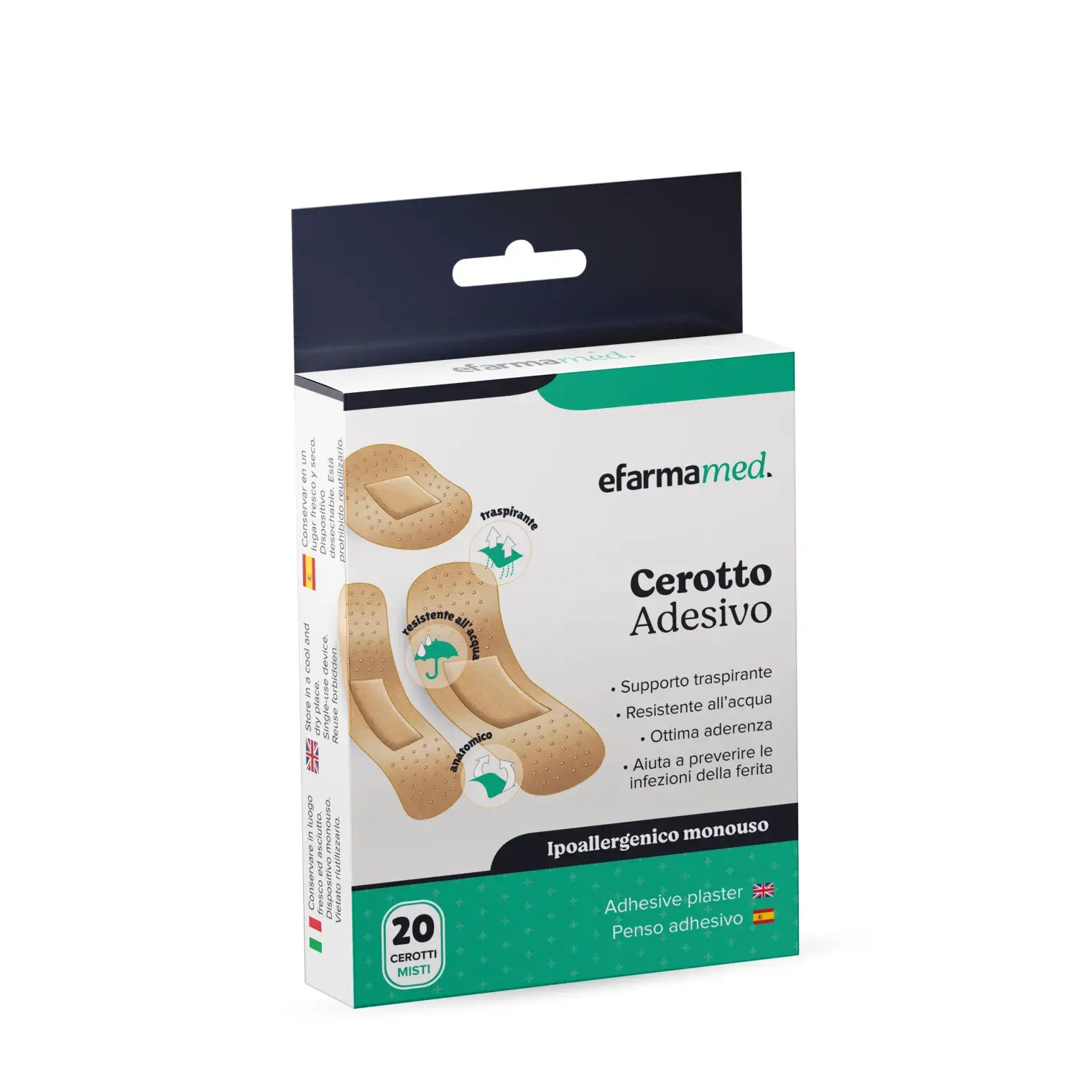 eFarmaMed Cerotto Adesivo Classico 20 Cerotti Misti