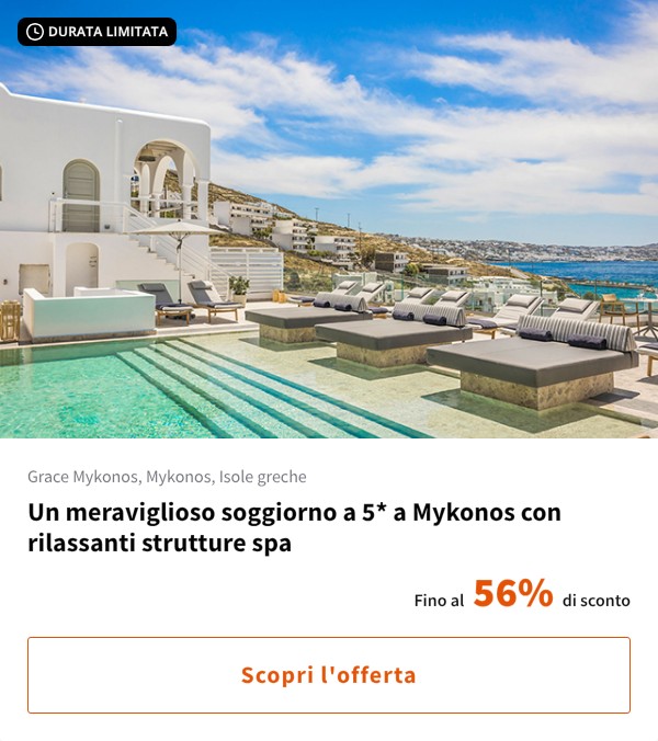 Un meraviglioso soggiorno a 5* a Mykonos con rilassanti strutture spa