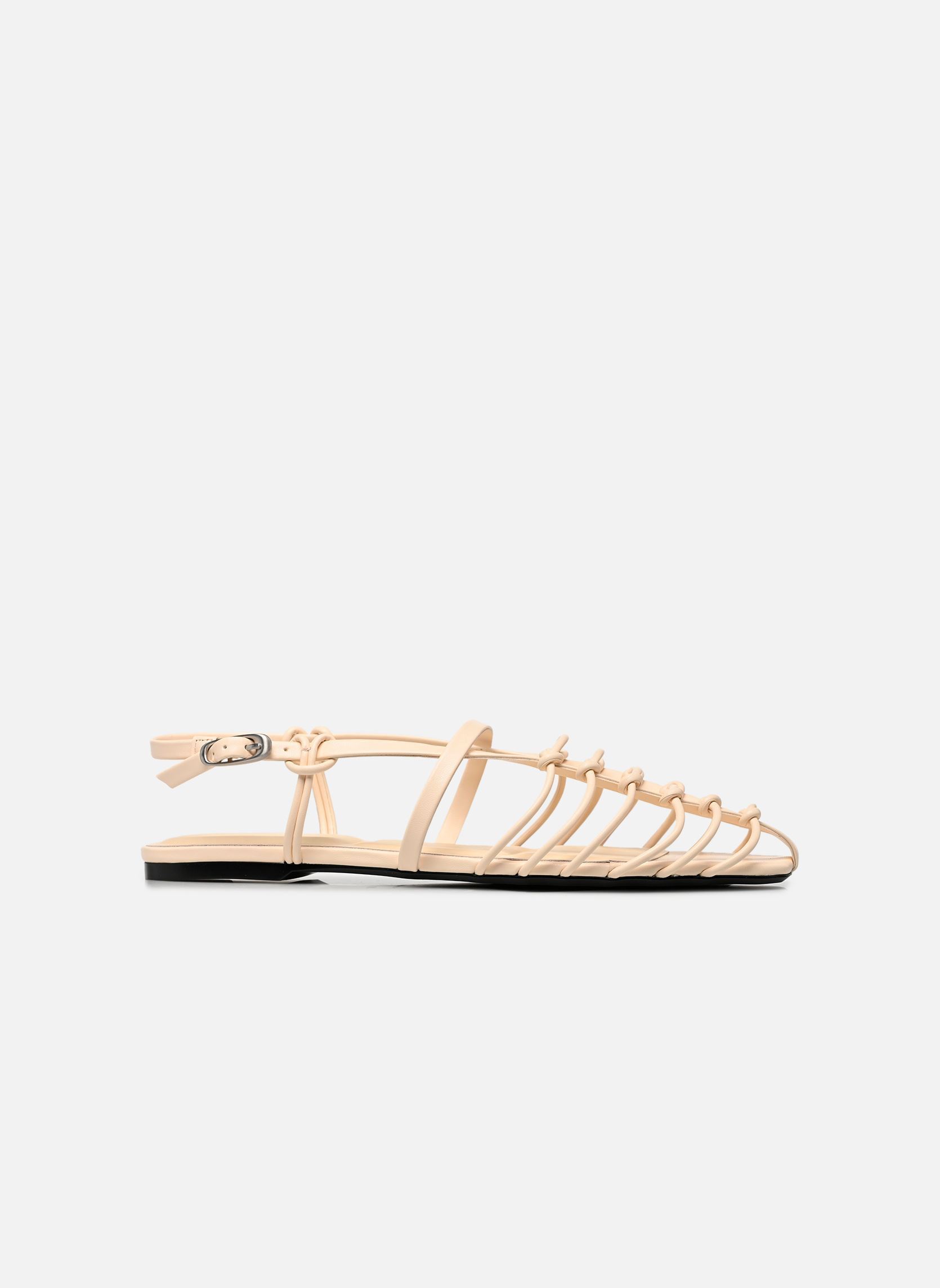 Calvin Klein Sandali da Spiaggia SQUARE BALLERINA STR donne beige