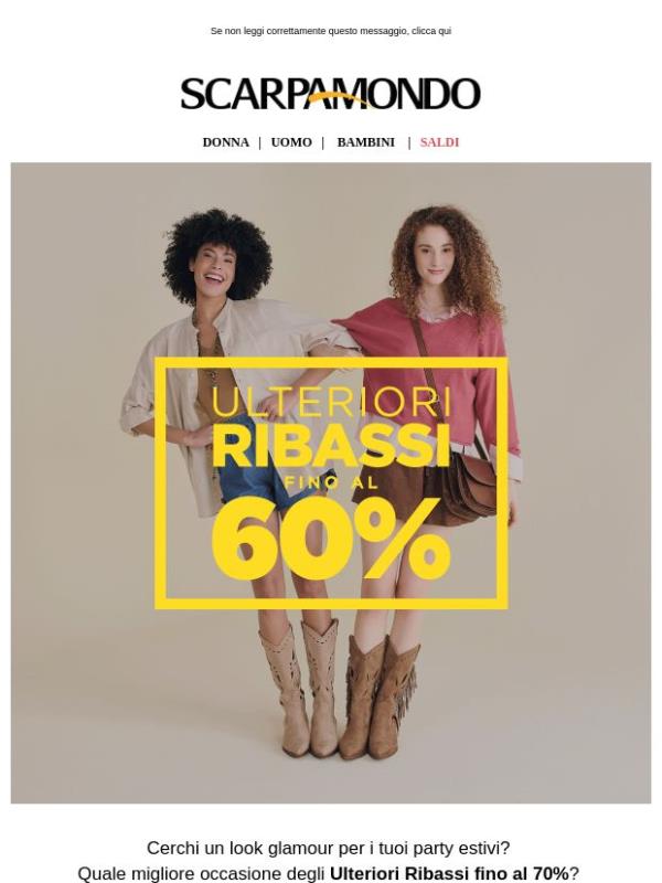 Sempre più sconti! Fino al 70% online e in store! 🛍️