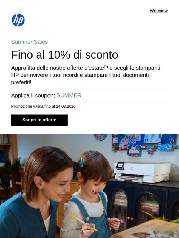 Fino al -10% sulle stampanti