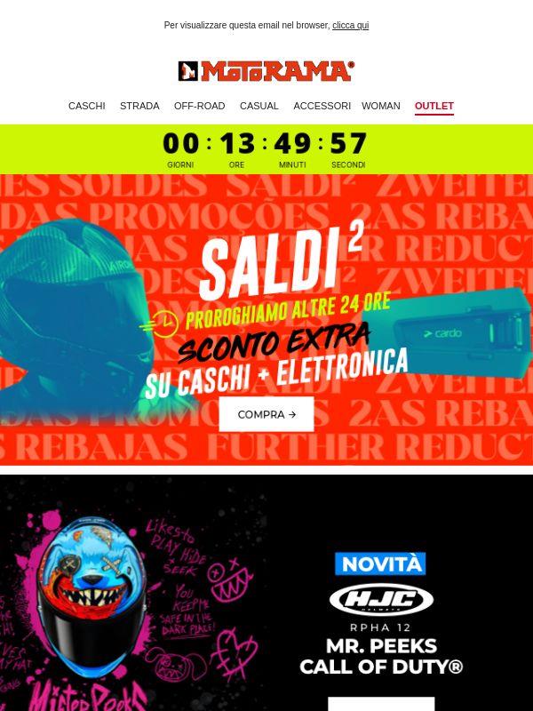 Solo 24 ore in più: caschi ed elettronica con sconto EXTRA ⏱️