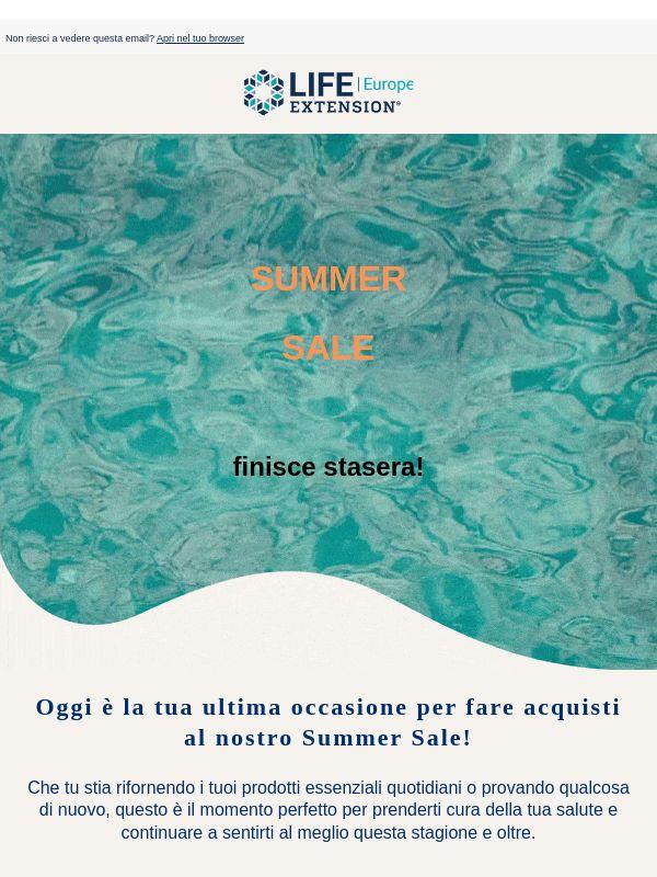 Ultimo giorno del Summer Sale