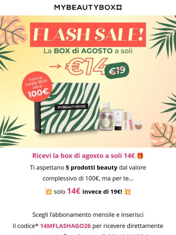 Ricevi 100€ di prodotti beauty a soli 14€ 😱