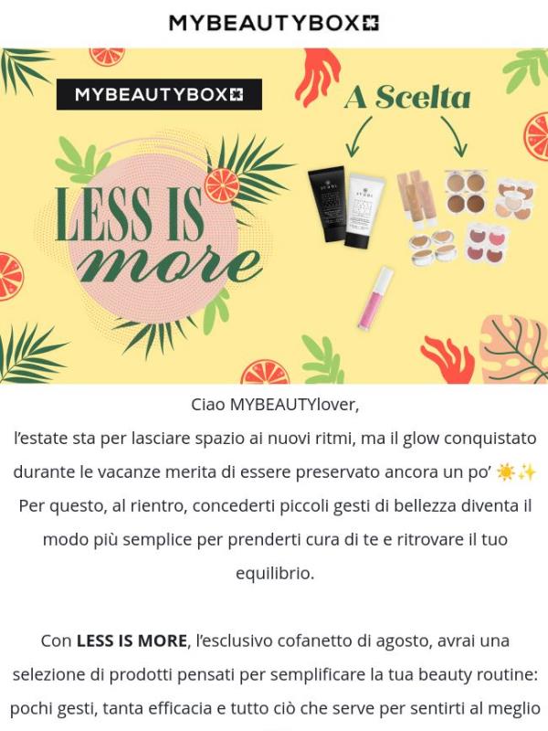 Ultimi giorni per ricevere LESS IS MORE 🎁