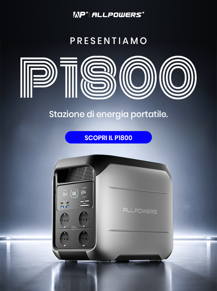 P1800 Centrale Elettrica Portatile 1800W 1024Wh LiFeP04 Batteria