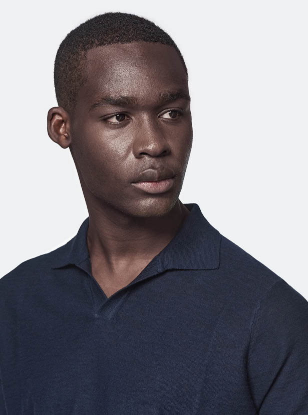 Polo in maglia cotone e lino
