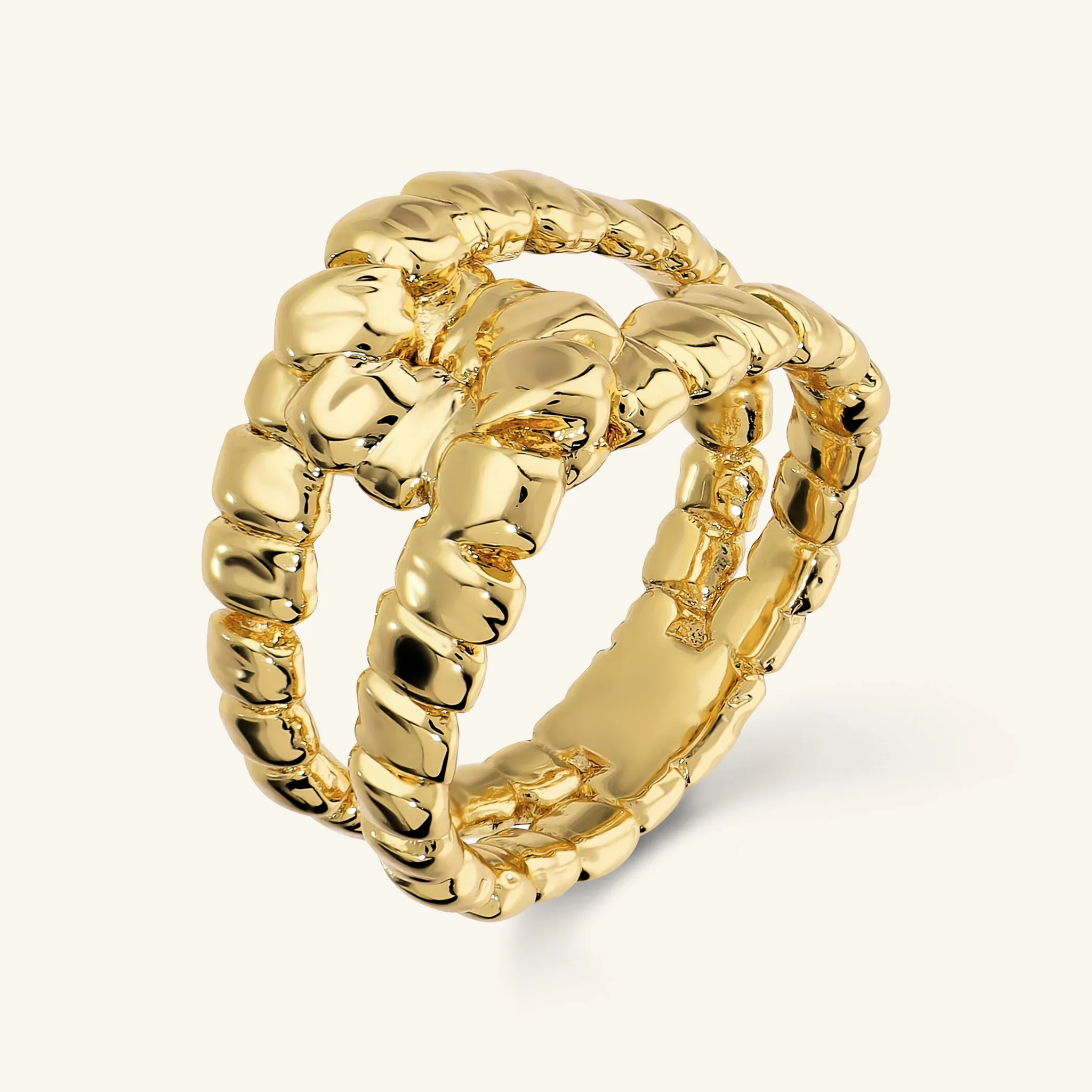 Image of Anello Nodo Texture Corda
