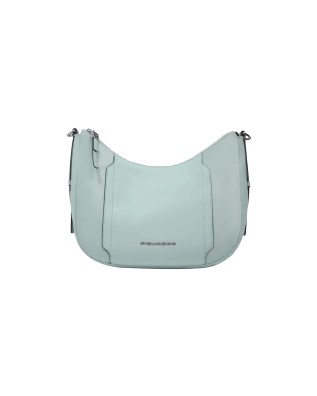 Image of PIQUADRO - Borsa Circle in pelle e tessuto per iPad®mini 