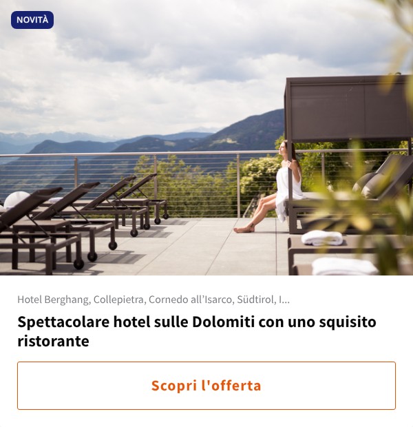 Spettacolare hotel sulle Dolomiti con uno squisito ristorante