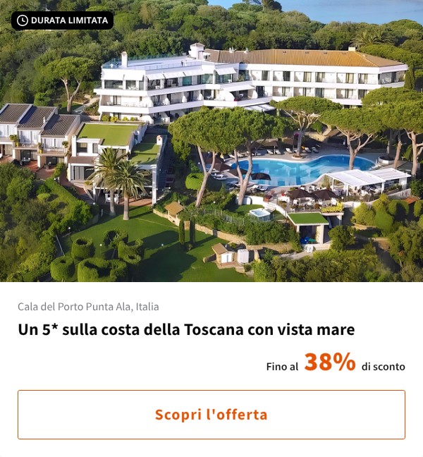 Un 5* sulla costa della Toscana con vista mare