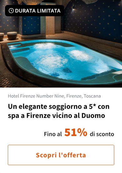 Un elegante soggiorno a 5* con spa a Firenze vicino al Duomo