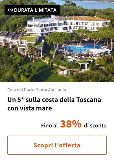 Un 5* sulla costa della Toscana con vista mare