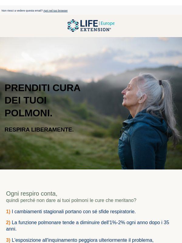 Supporto polmonare per respirare più facilmente