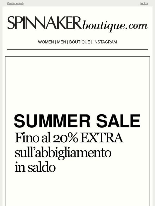 Ultimi giorni di: Extra 20% Off su selezione saldi | Acquista ora