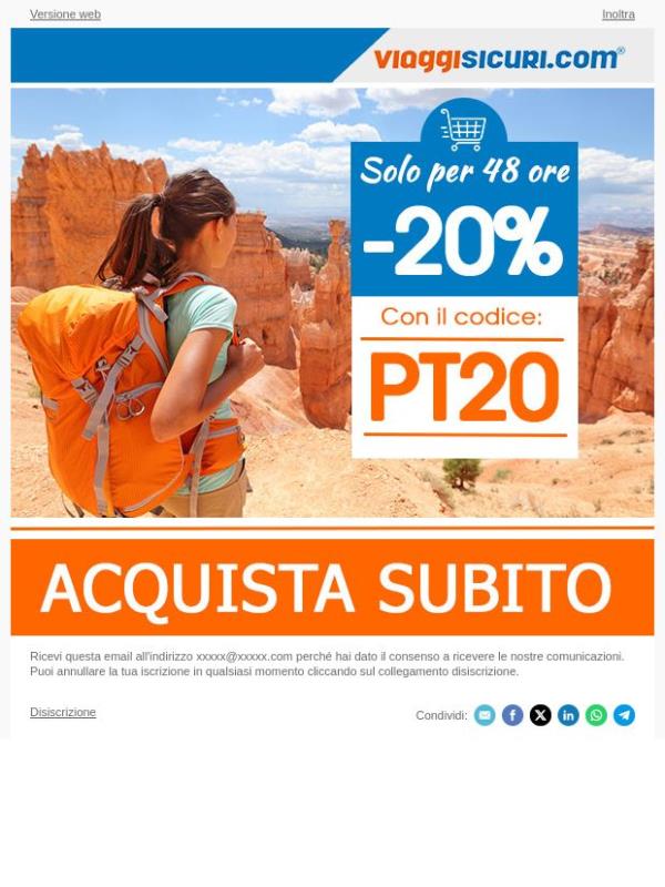 - 20% su tutte le nostre polizze!
