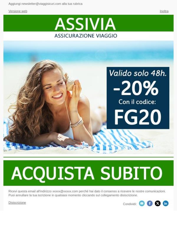- 20% su tutte le nostre polizze!
