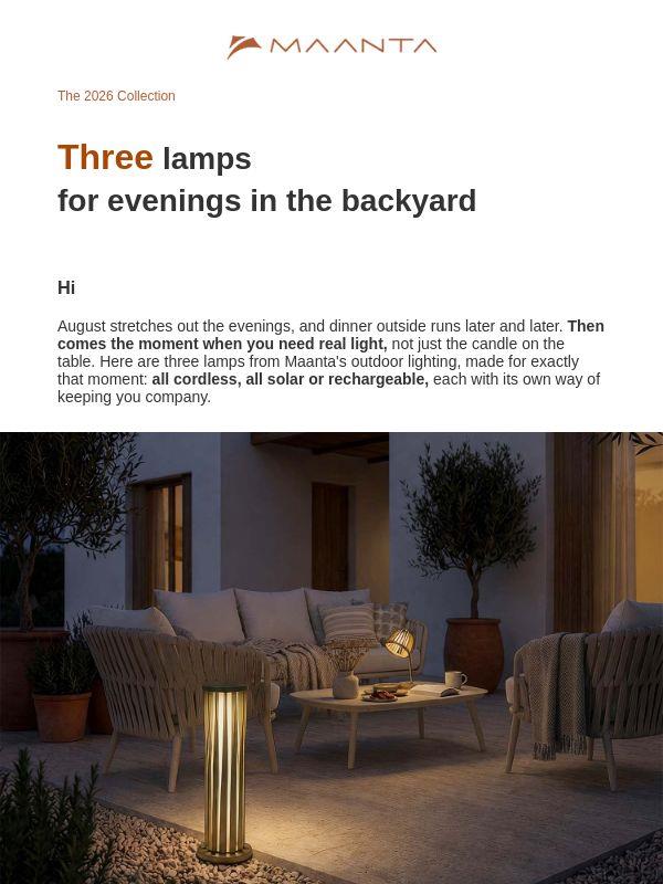 Maanta outdoor lighting